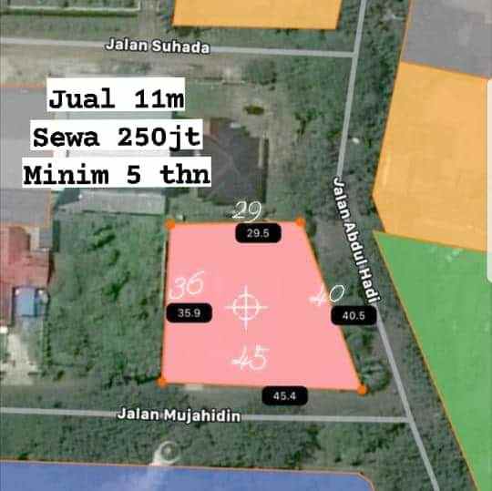 jual tanah tepi jalan mujahidin ayani pontianak