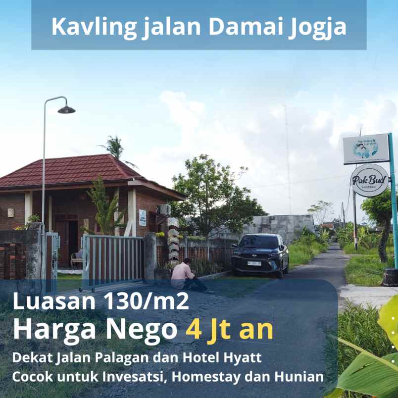 kavling dekat jalan palagan jogja 4 jt an