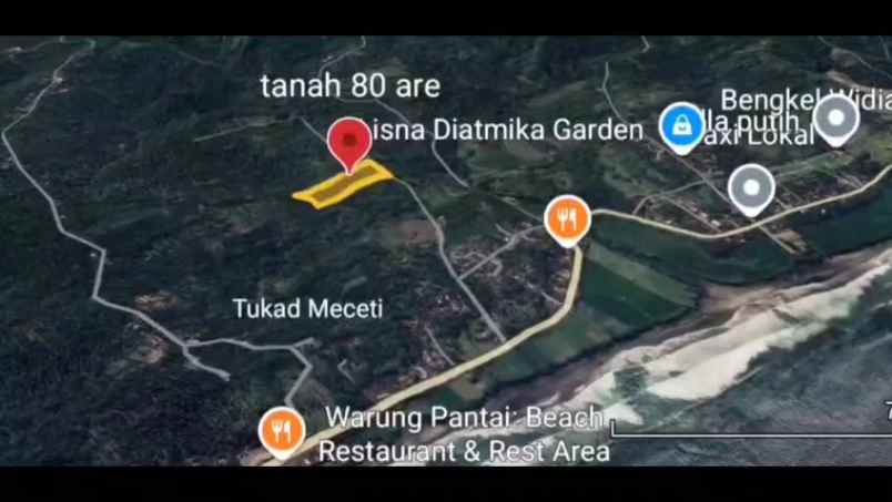 lahan kebun shm 80 are dekat pantai di tabanan bali