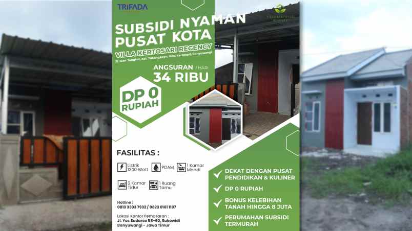 perumahan pusat kota banyuwangi dp 0 rupiah