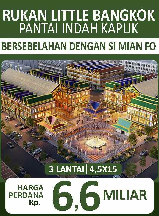 rukan little bangkok plaza pik2 harga perdana