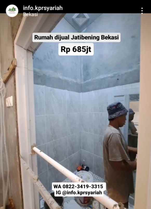 rumah 1lantai jatibening dekat caman bekasi