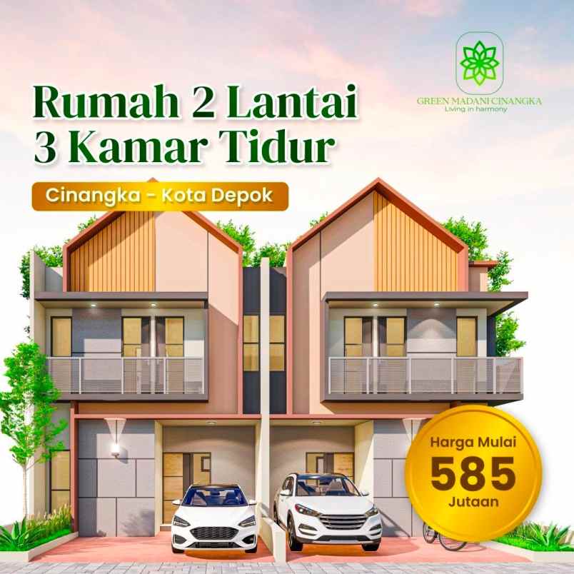 rumah 2 lantai 500jutaan di cinangka depok