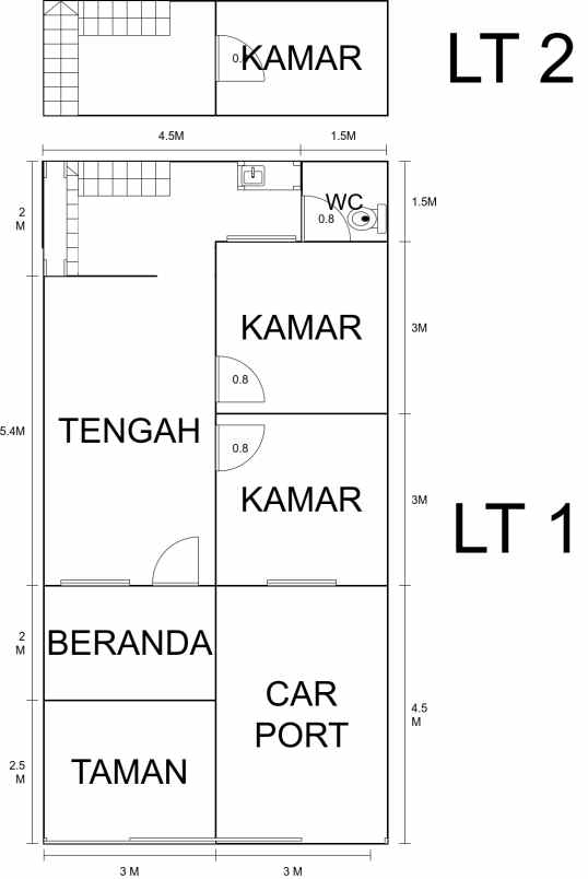 rumah 2 lantai pinggir jalan raya gunung anyar sawah