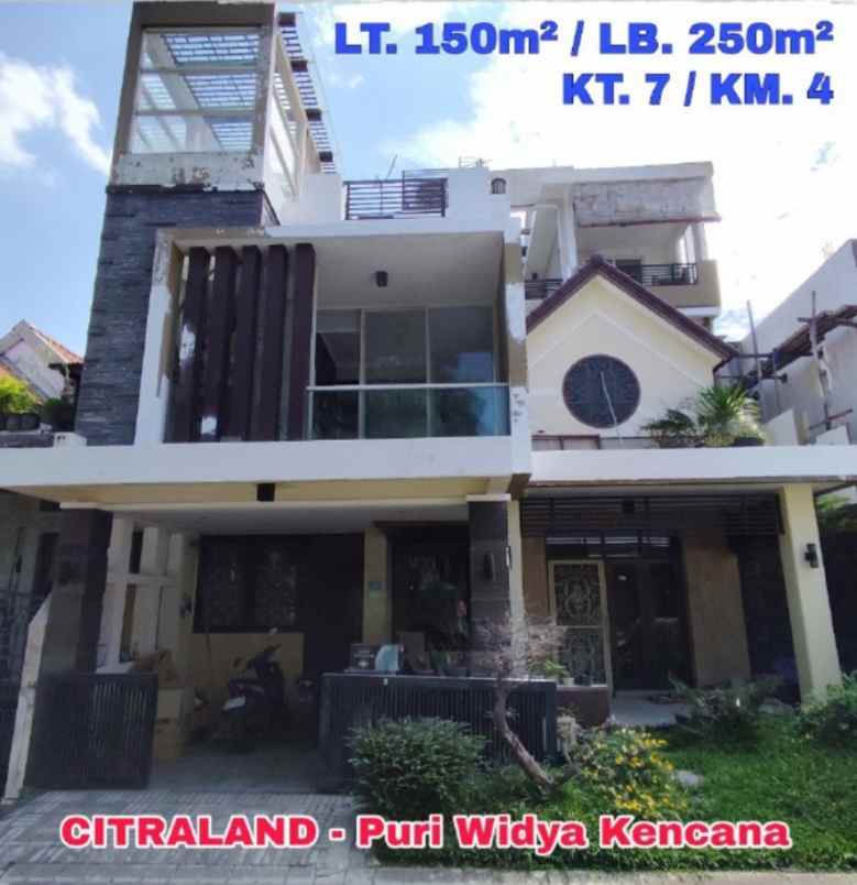 rumah 7 kamar siap huni lokasi citraland surabaya