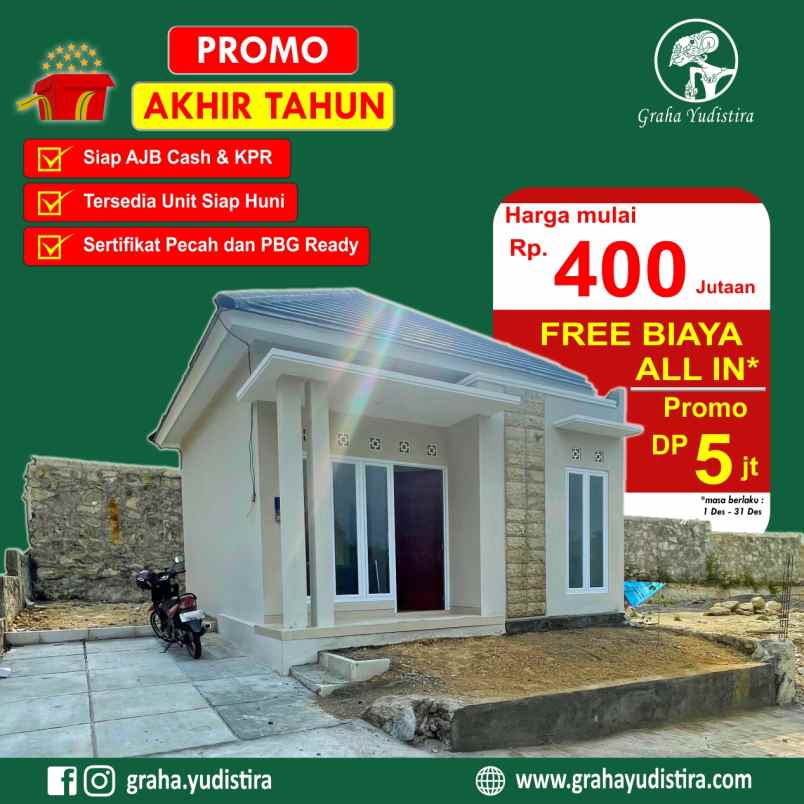 rumah cantik harga 300 jutaan di sleman