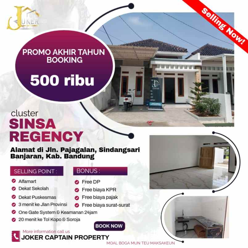 rumah cluster tanpa dp lokasi strategis