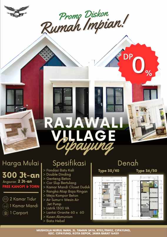 rumah dp 0 angsuran 2 jt an