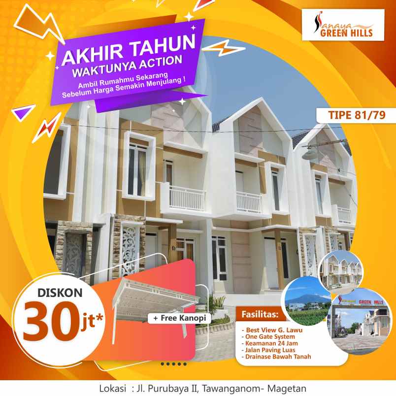 rumah modern 2 lantai magetan