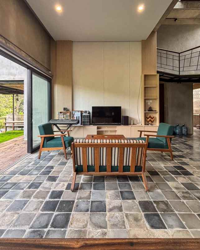 rumah modern industrial design di veteran bintaro