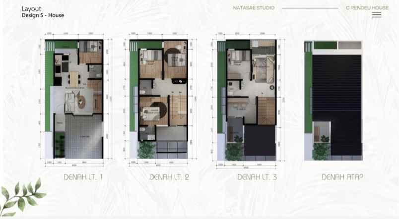 rumah modern minimalis strategis di cirendeu tang sel