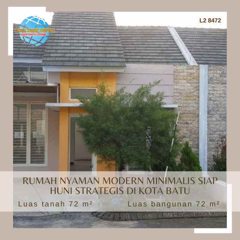 rumah modern siap huni di beji kota batu
