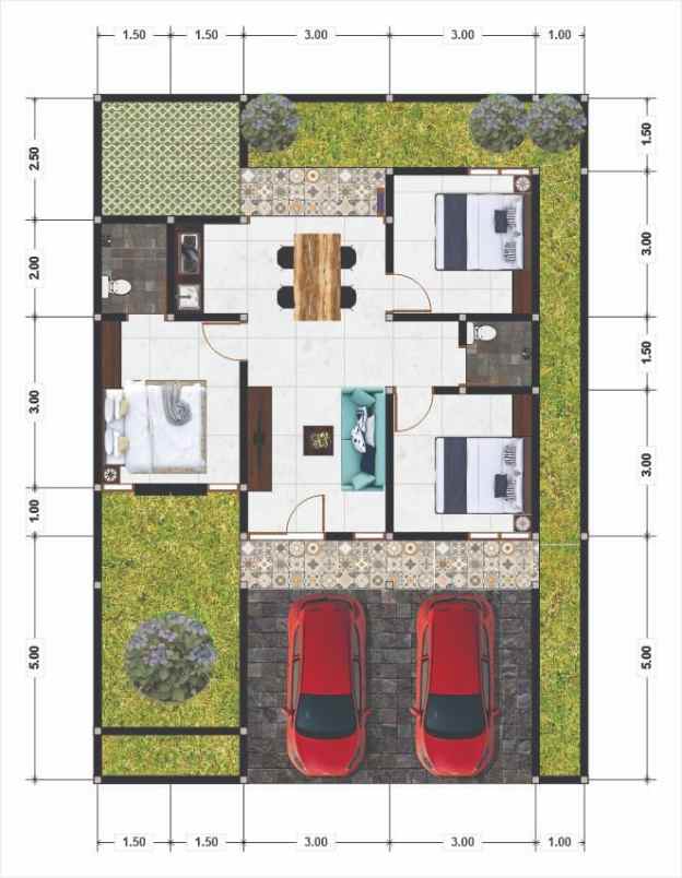 rumah murah 300 meter dari jalan raya bodobudur