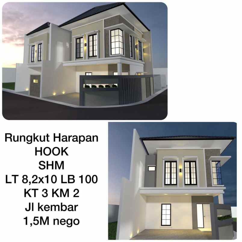 rumah murah modern minimalis di rungkut surabaya