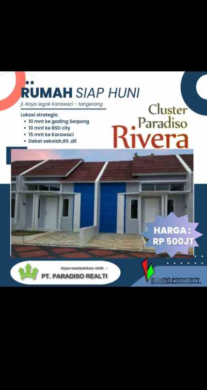 rumah siap huni cluster paradiso rivera