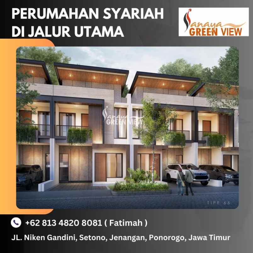 rumah syariah minimalis di jalur utama ponorogo