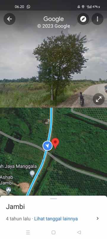 tanah 5 ha pinggir jalan raya nasional jambi sabak