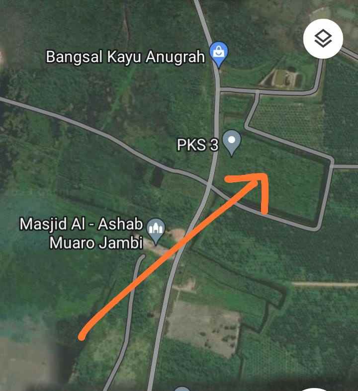 tanah 5 ha pinggir jalan raya nasional jambi sabak