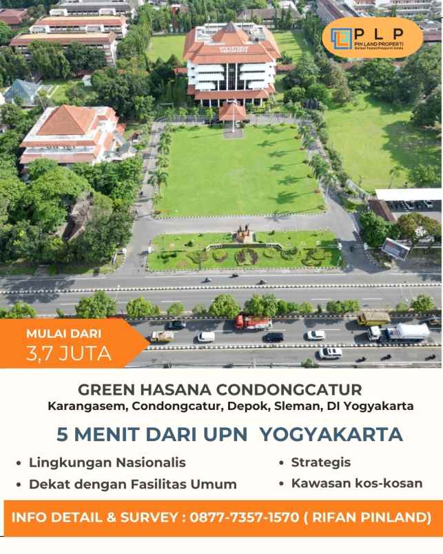 tanah kaveling mulai 3 7 jt m2 di condongcatur sleman