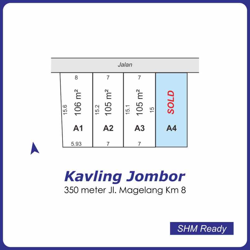 tanah murah joombor jogja dekat jl magelang shm