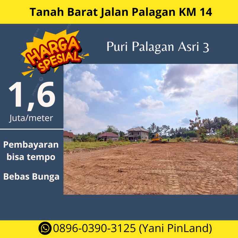 tanah murah strategis dekat jalan palagan km 14