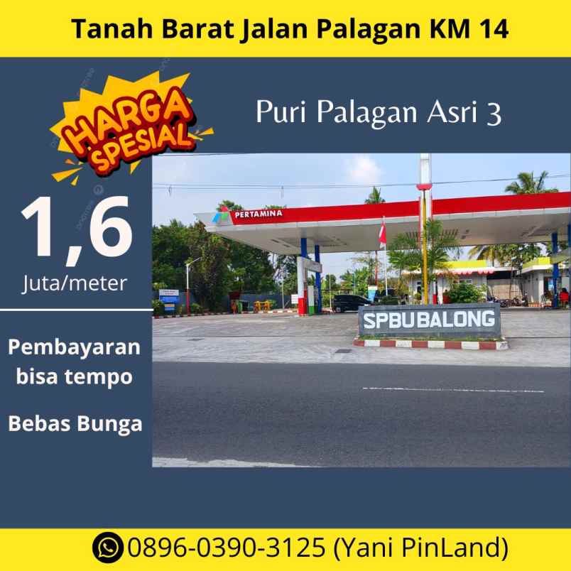 tanah murah strategis dekat jalan palagan km 14