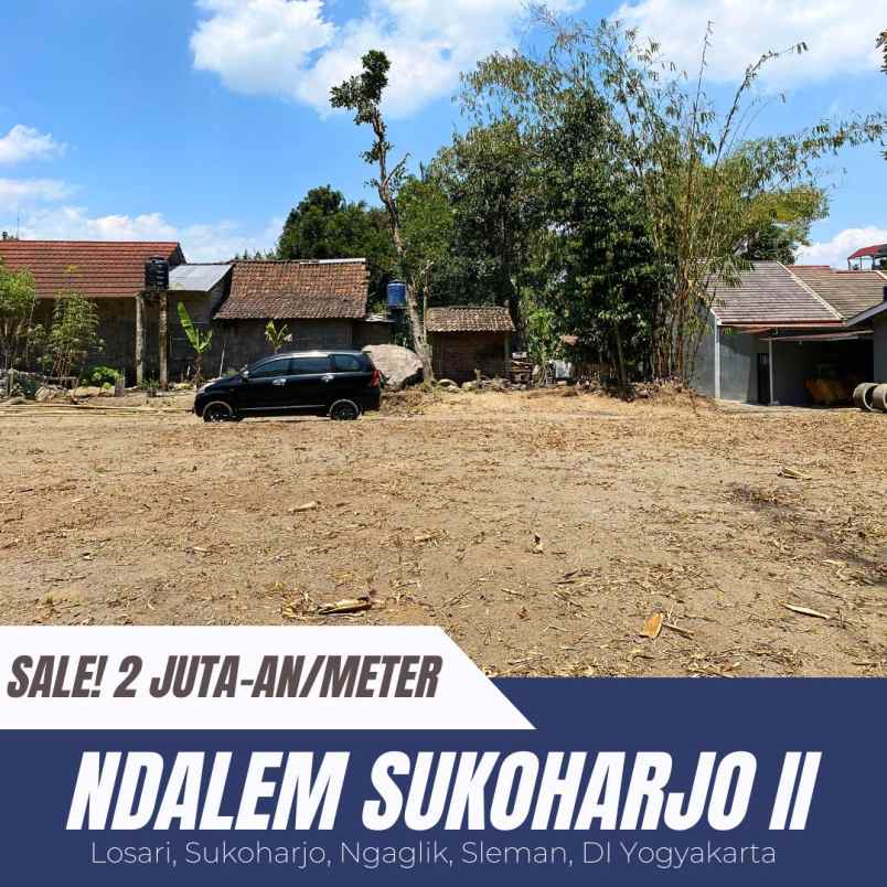 tanah pekarangan di ngaglik 2 jutaan meter saja