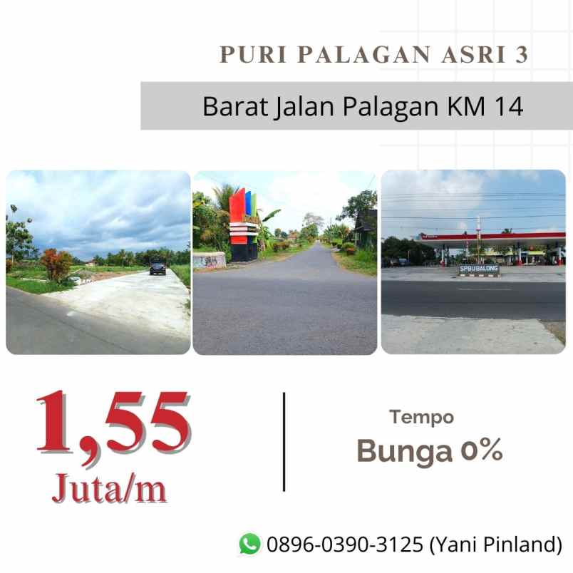 tanah strategis barat jalan palagan km 14