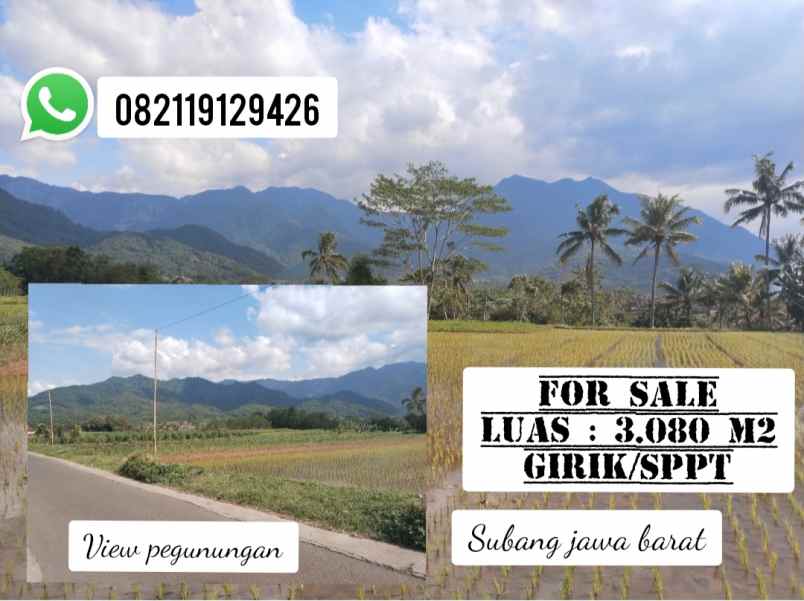 tanah view bagus subang jawa barat