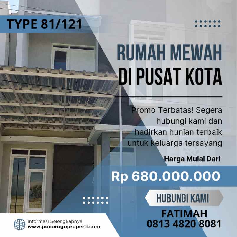 terbaru rumah 2 lantai syariah ponorogo