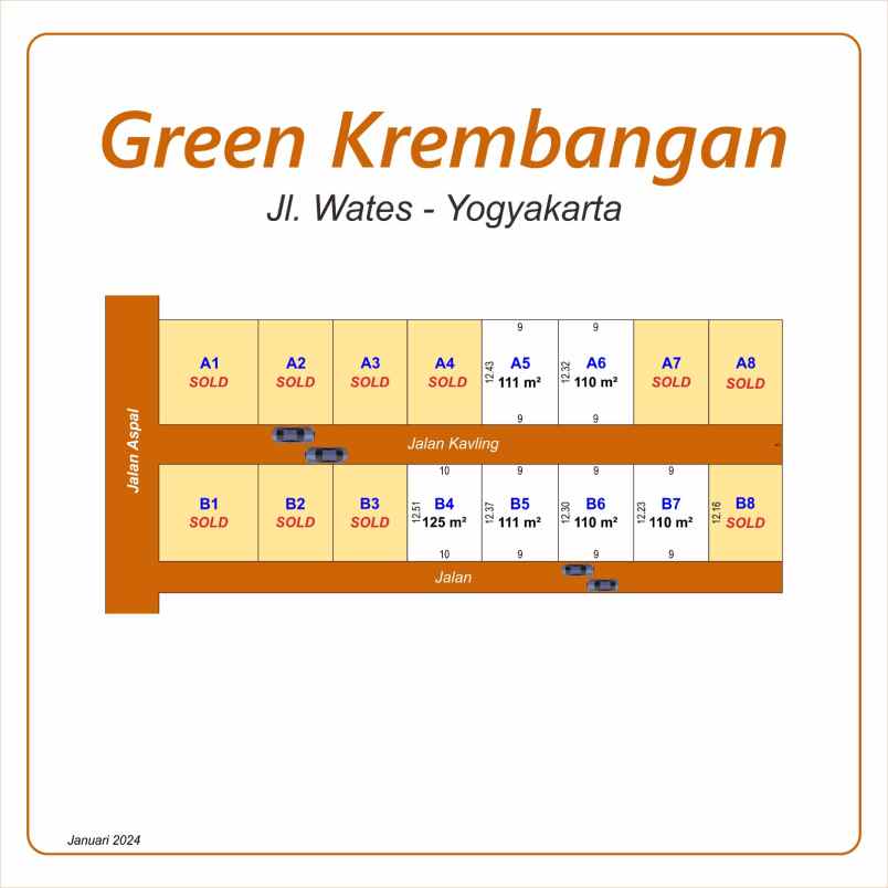 dekat terminal wates tanah kavling 100 jutaan