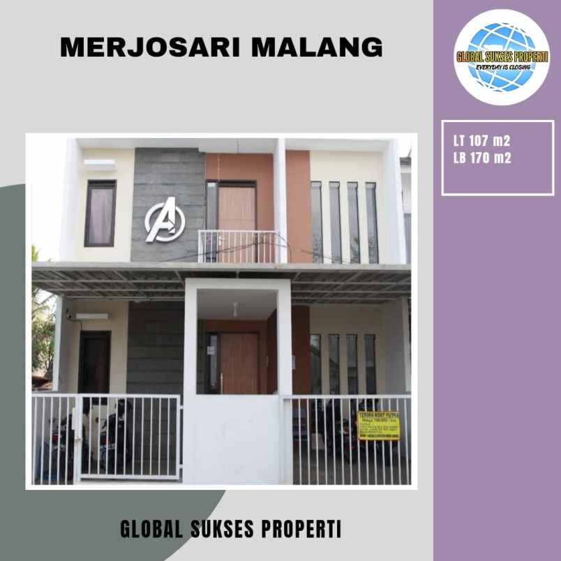 dijual kost jalan candi merjosari