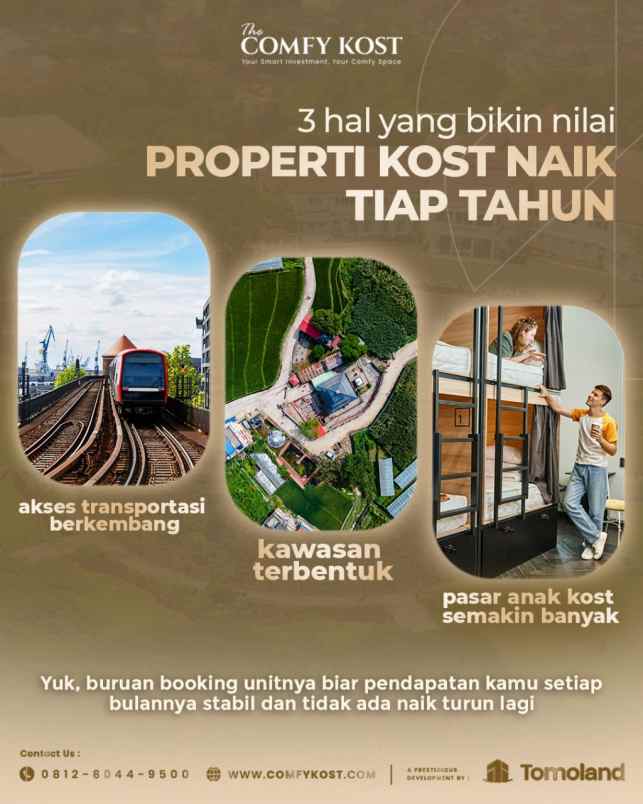 dijual kost jl simpang kyai h yusuf no