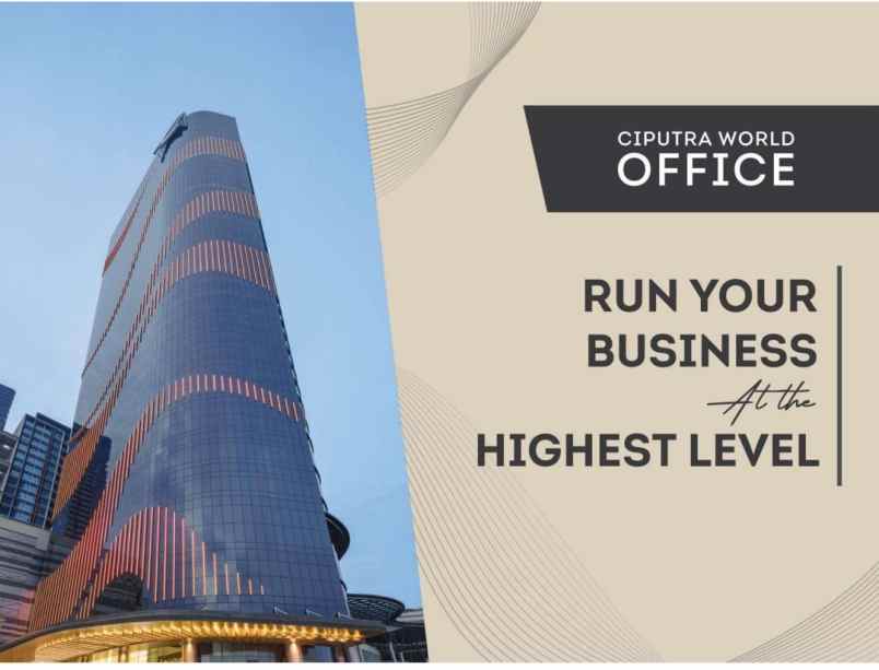 dijual office tower ciputra world diatas mall