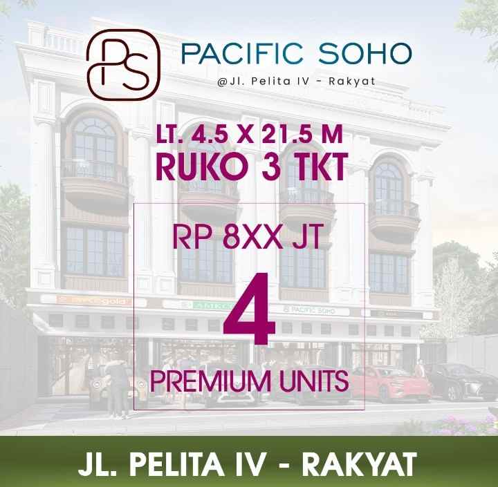 dijual ruko gudang kantor jalan pelita 4 sutomo