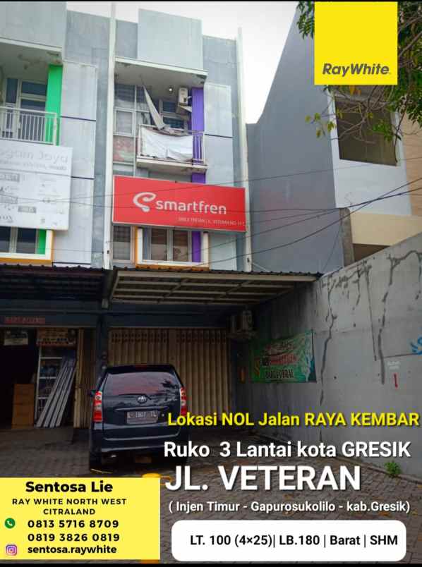 dijual ruko gudang kantor jalan veteran