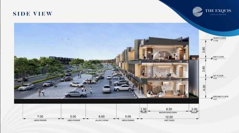 dijual ruko gudang kantor the exquis bsd