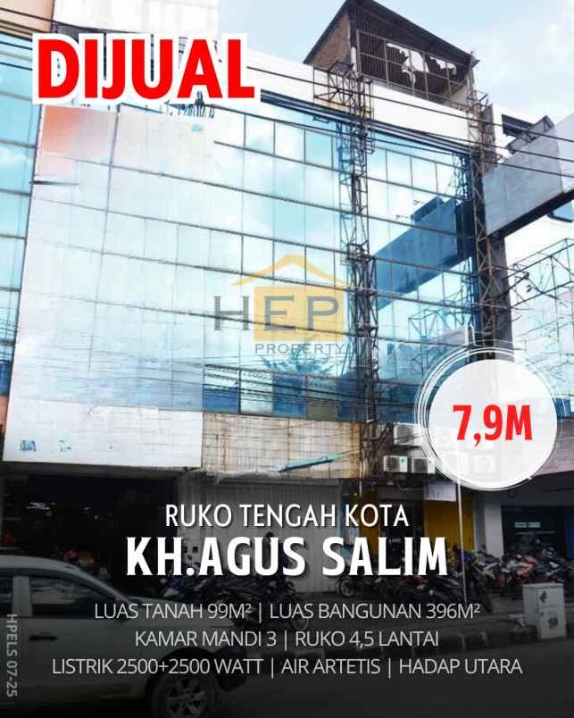 dijual ruko siap huni kh agus salim semarang tengah