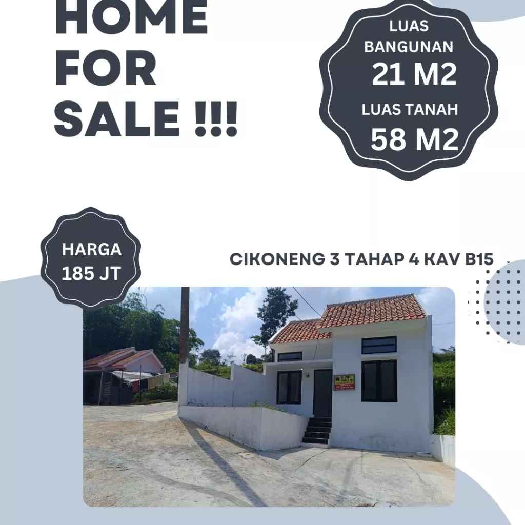 dijual rumah cikoneng cibiru wetan