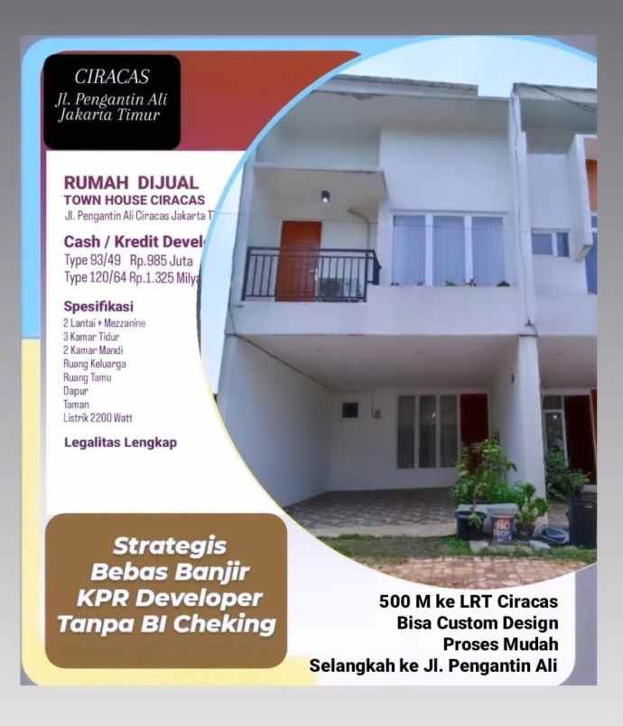 dijual rumah ciracas jakarta timur jakarta