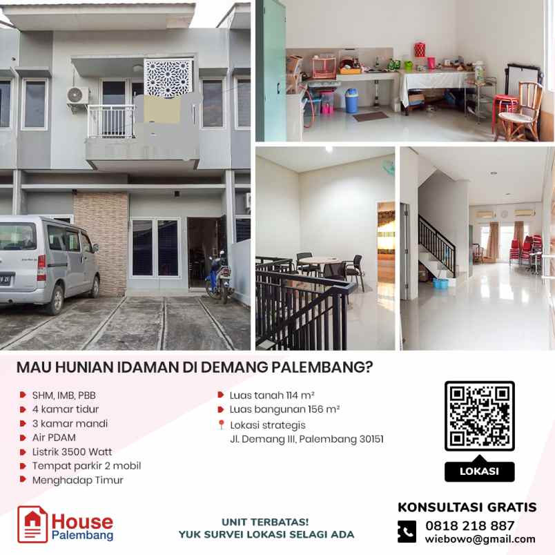 dijual rumah demang palembang sumsel