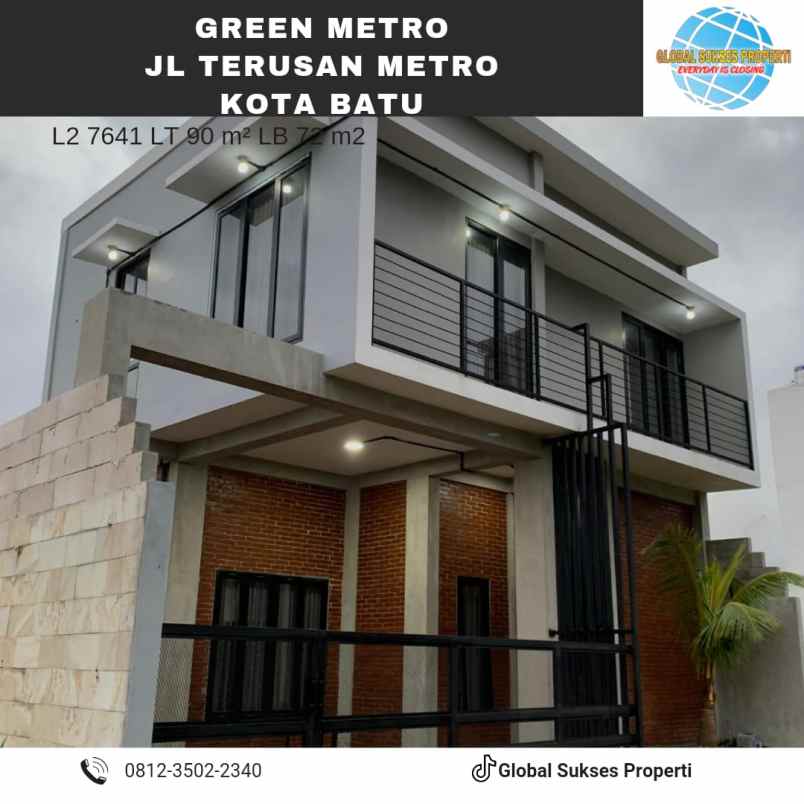 dijual rumah green metro jl terusan metro