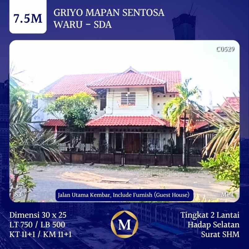 dijual rumah griyo mapan sentosa