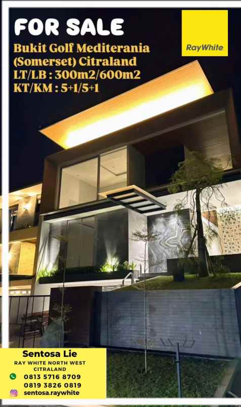 dijual rumah jalan bukit golf mediterania