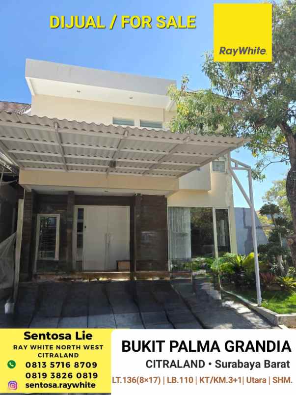 dijual rumah jalan bukit palma grandia