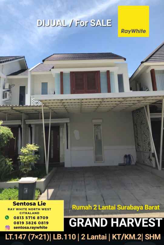 dijual rumah jalan grand harvest