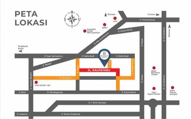 dijual rumah jalan kalpataru graha