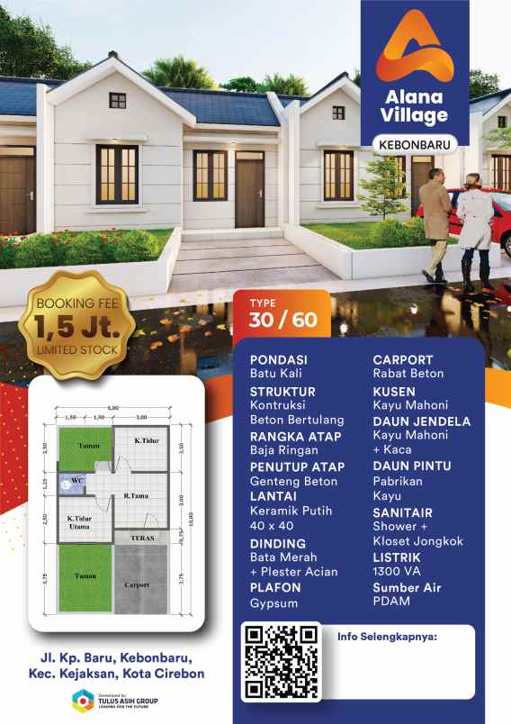 dijual rumah jalan kp baru kebon baru