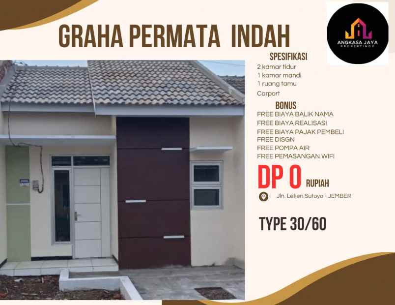 dijual rumah jalan letjend sutoyo jember
