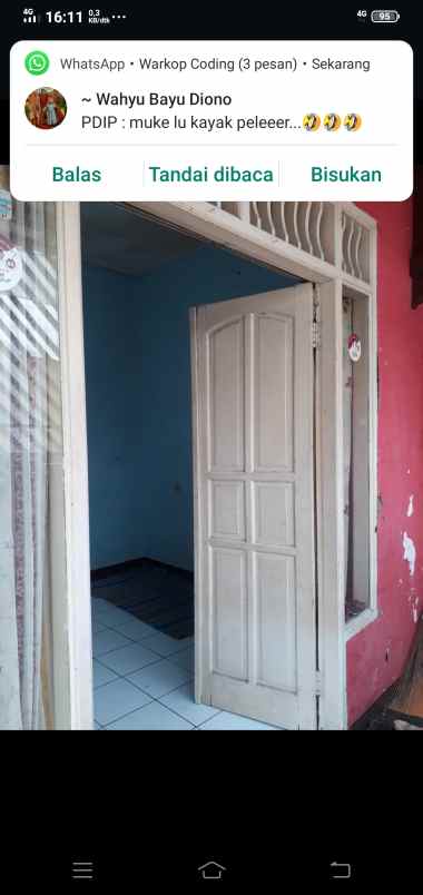 dijual rumah jl dimun iv bbm no 4